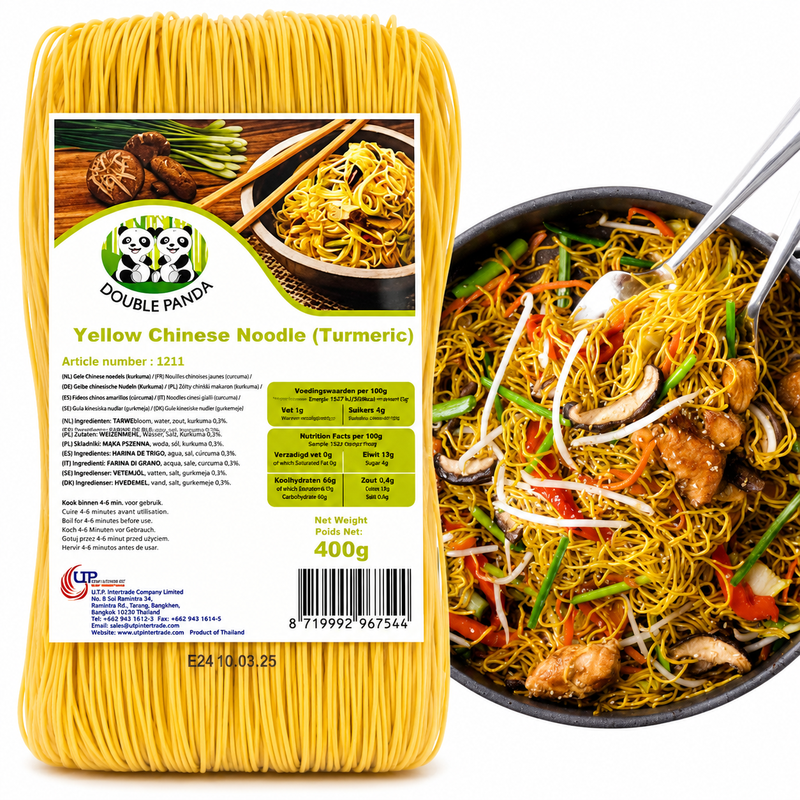 Double Panda Chinese Kurkuma Noedels 400 g