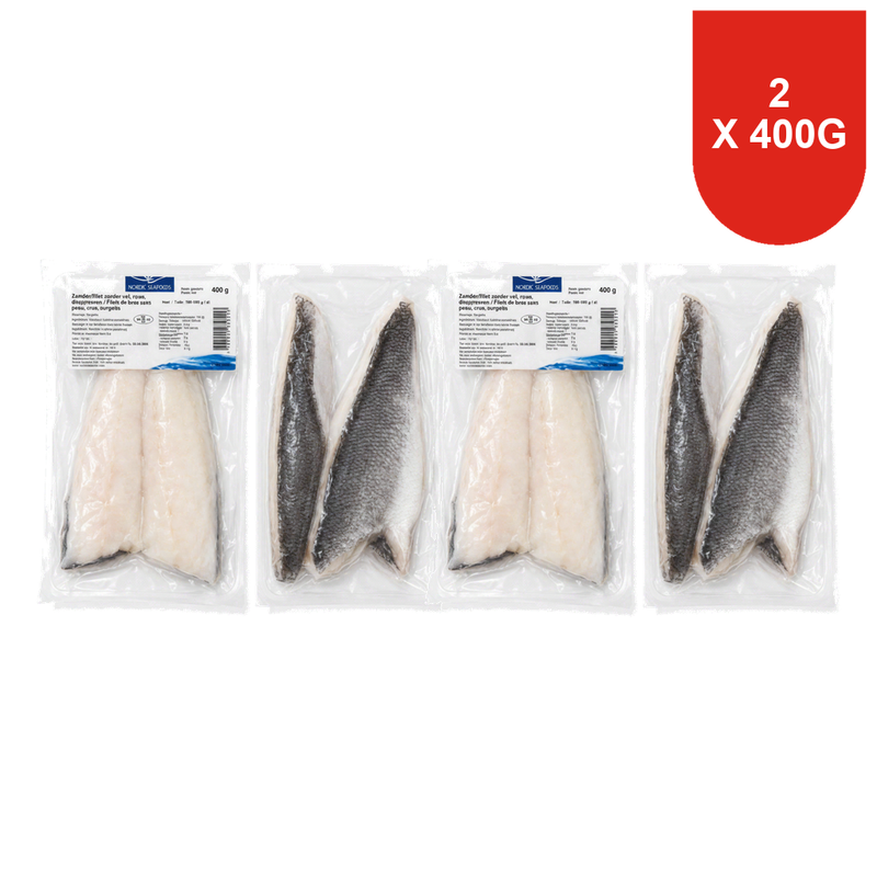 Zeebaarsfilet met vel 400 g x 2