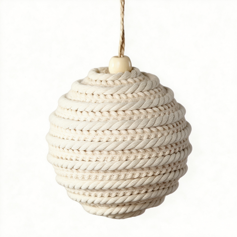 1 stuk neutrale kruidenpapier kerstbal decoratie 7,97 cm boerderij boho jute touw geweven kerstballen rustiek modern natuurlijke kerstdecoratie voor huis boom krans vakantie rotan decoratie–Stijl B