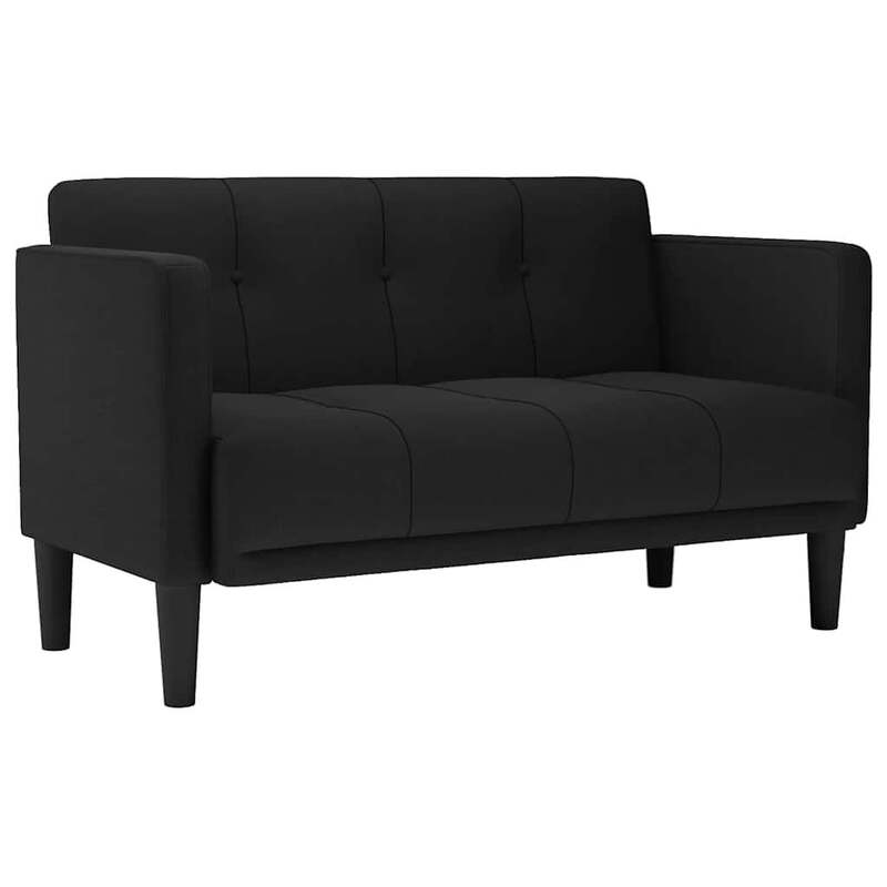 vidaXL 124×67×74,5 cm Liegesofa in schwarzem Stoff