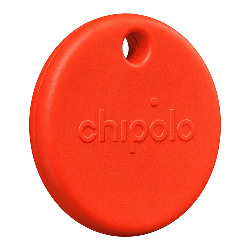 Chipolo POP – Ortungs-Tag, kompatibel mit Apple Find My auf iPhone oder Find Hub auf Android (Rot)