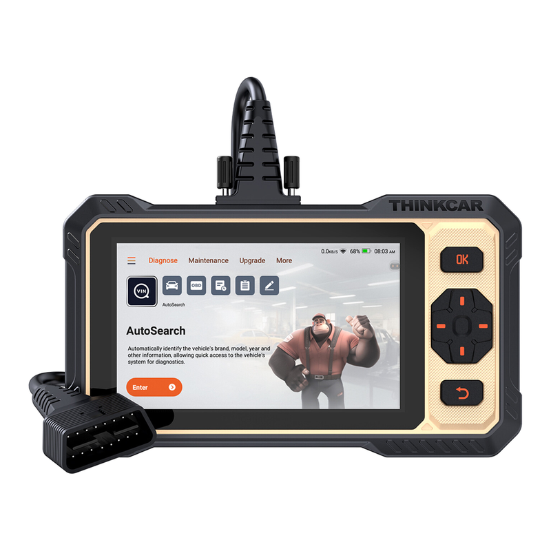 THINKCAR ThinkScan 662 OBD2 Diagnostic Tool Car with 12 Reset Functions + 4 System Diagnostics (ECM/TCM/SRS/ABS), Car Diagnostic Tool for Active Testing, CANFD Protocol, Free Updates