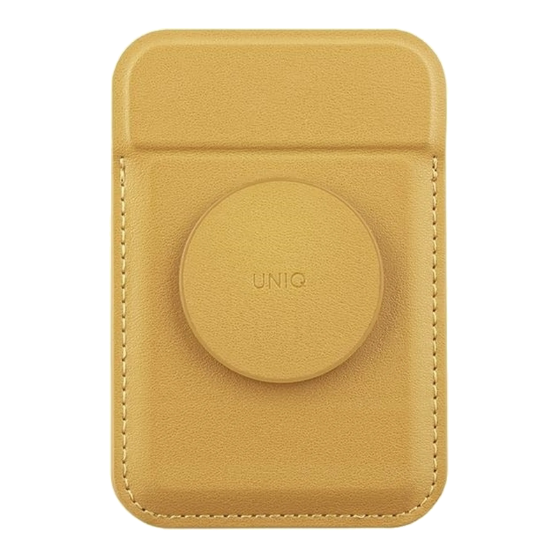 Uniq Flixa Magnetische Kartenhülle mit Ständer Gelb/Kanariengelb MagSafe