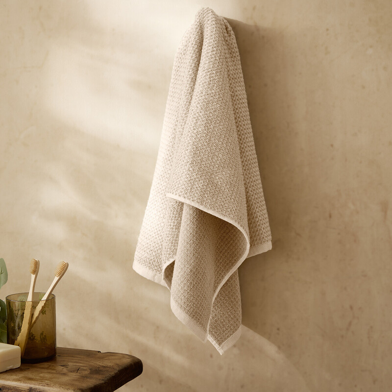 Hand Towel Hebden Waffle Stone 50x100cm