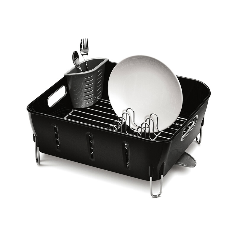 Compact Dishrack, Black Plastic