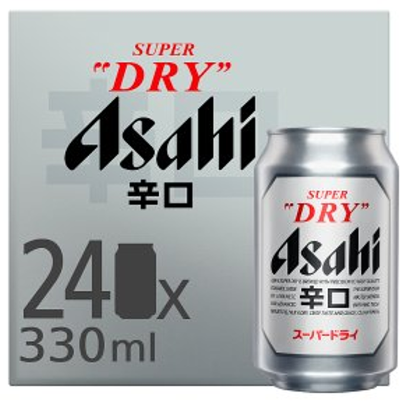 Asahi Super Dry Beer 24X330ml Can