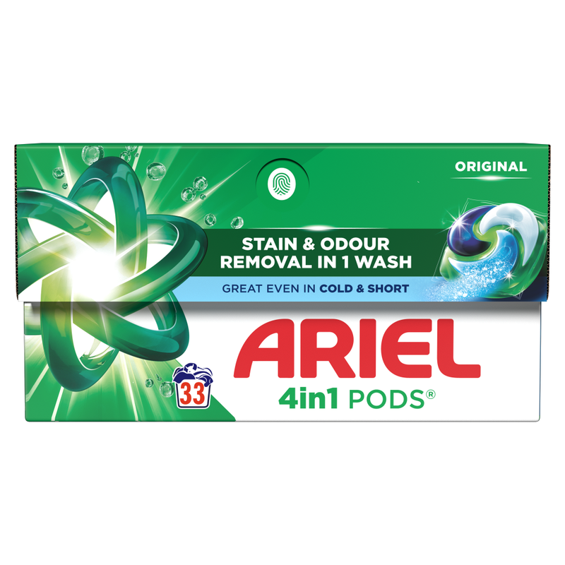 Ariel 4In1 Original Pods, Washing Liquid Capsules 33 Washes