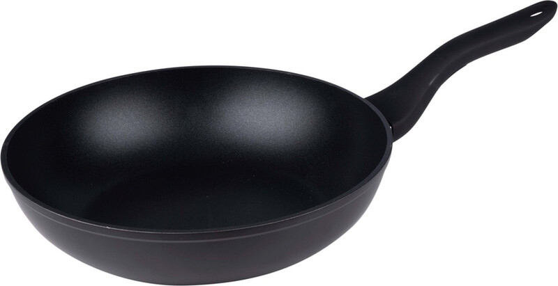 Alpina aluminium wokpan - 28,5 cm, zwart
