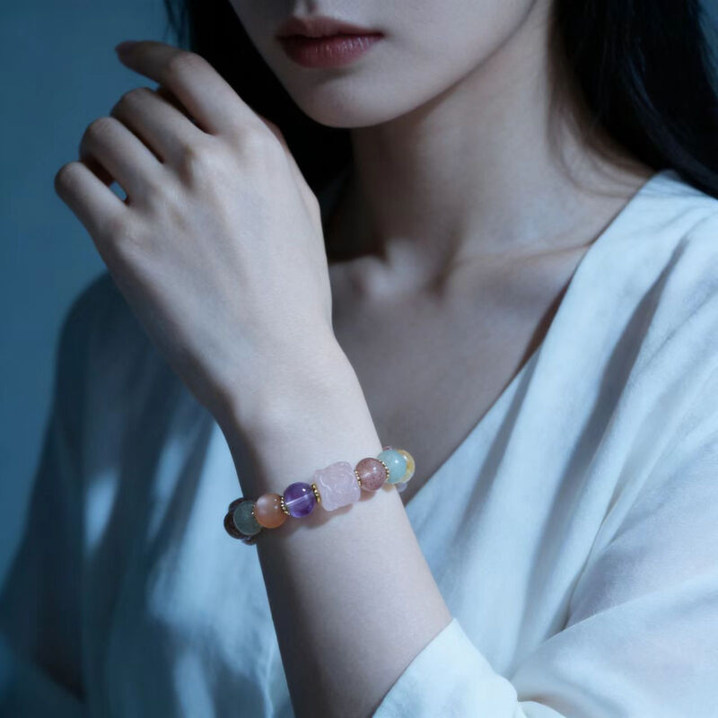 L8 [Love and Tenderness] Natural Rose Quartz Bracelet, a popular DIY original handmad