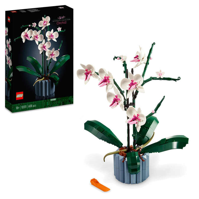 LEGO 10311 Icons L’orchidée Plantes d’intérieur artificielles avec fleurs pour décoration de la maison, Loisirs créatifs pour adultes, Collection botanique