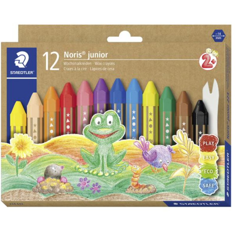 Staedtler Voksfarger Noris Junior – Ideell For Barn (Sta224c12, 1 Eske)