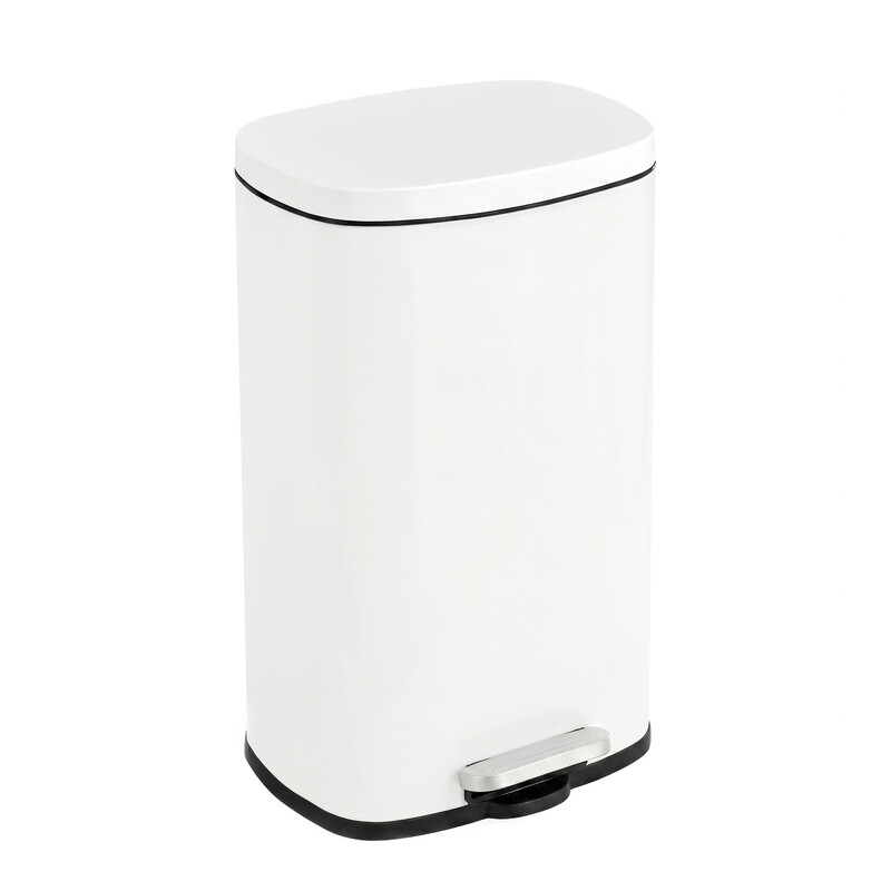 Ochama 30L Kitchenrubbish Bin With Soft-Close Lid And Inner Bucket, White