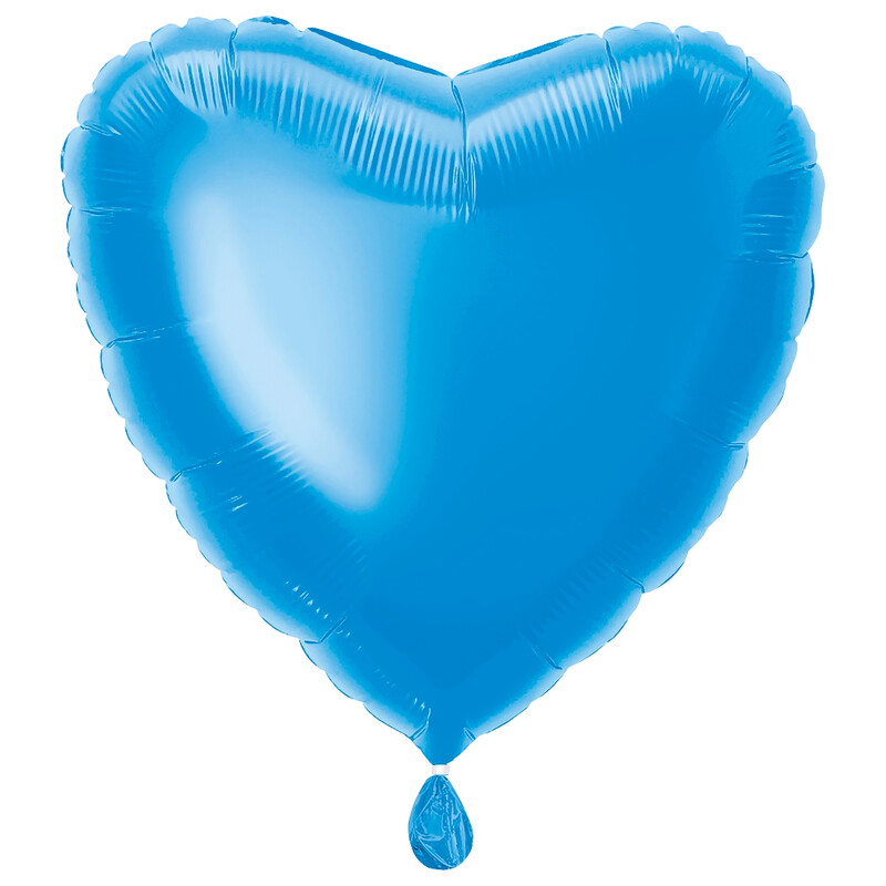 Unique Heart Foil Balloon, Royal Blue, 45cm