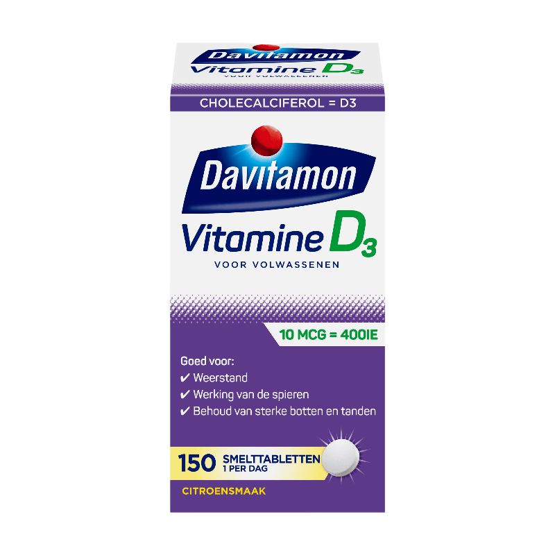 Davitamon Vitamine D Volwassen Smelttab 150 ST