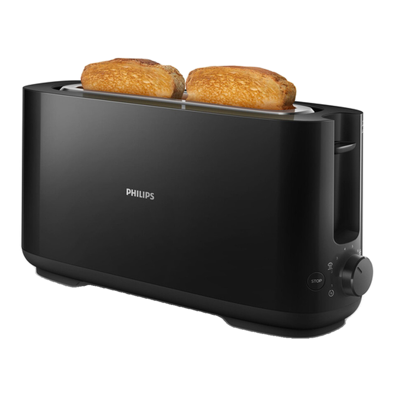 Philips Daily-collectie Broodrooster - lange sleuf, zwart - HD2590/90