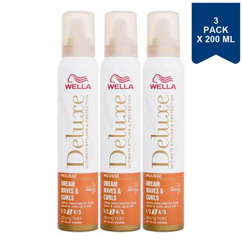 WELLA Deluxe Dream Waves & Curls 200 ml stijltang voor vrouwen (3-Pack)
