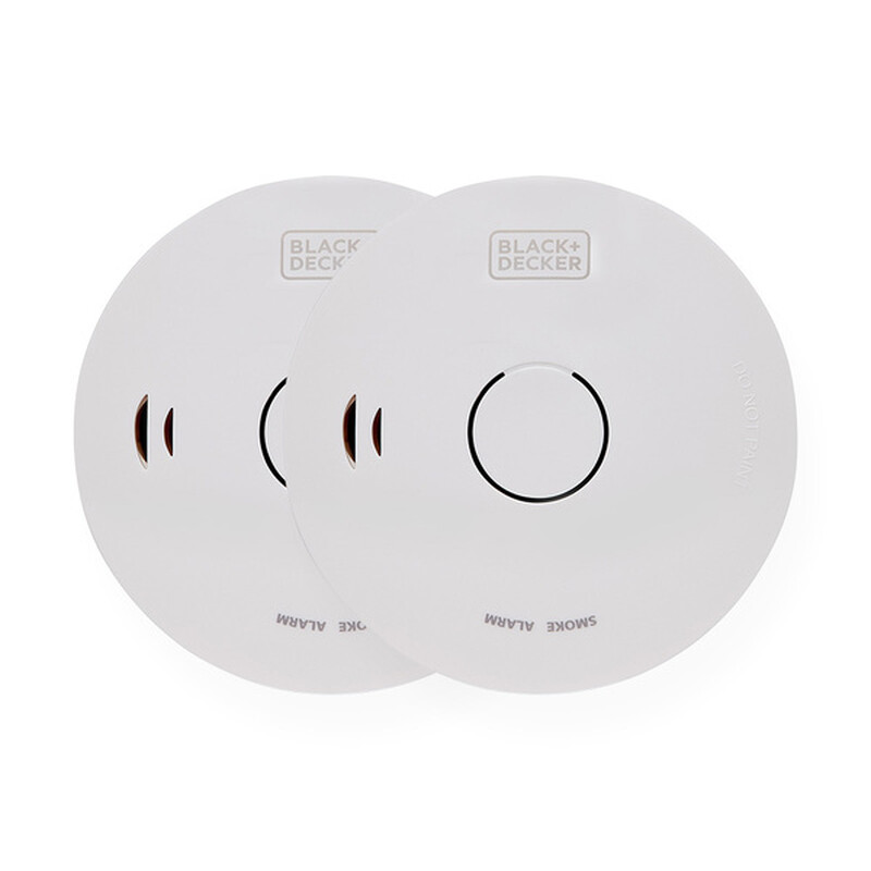 Black + Decker SMOKE ALARM 10 YEAR SEALED BATTERY， Optical Sensor for Home with Test