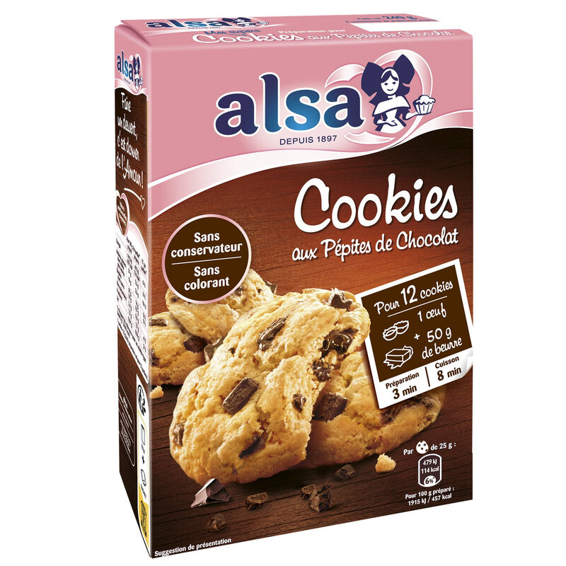 Alsa préparation cookie pépites de