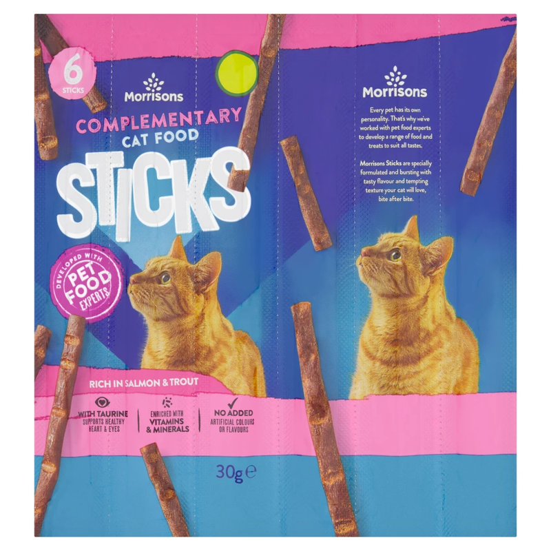 6 Complementary Cat Food Sticks 30g