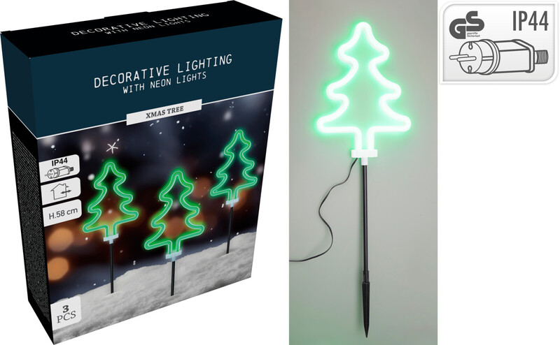 GARTENSTÄBCHER-SET 3 STÜCK NEONGRÜN