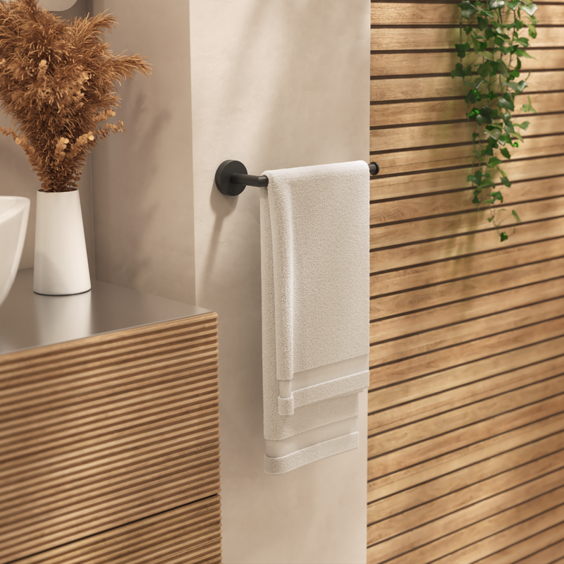 Epsom Flexi-Fix Towel Bar - Black