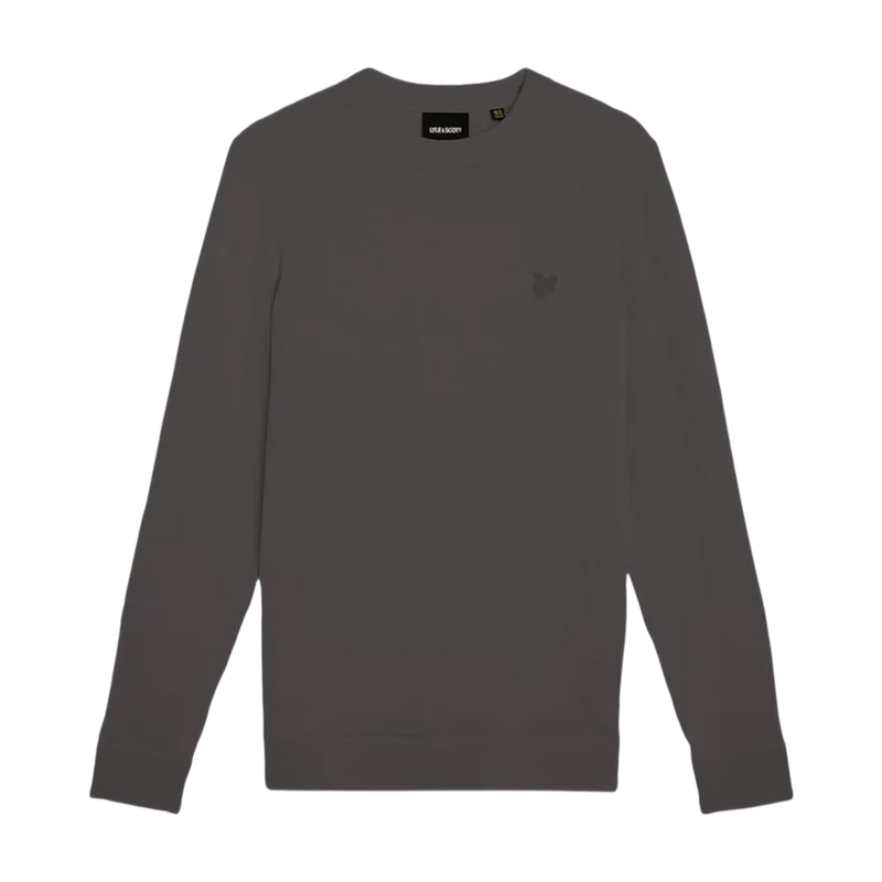 Lyle & Scott Men's Superfine Cotton Crew Neck Jumper - Iron Gate