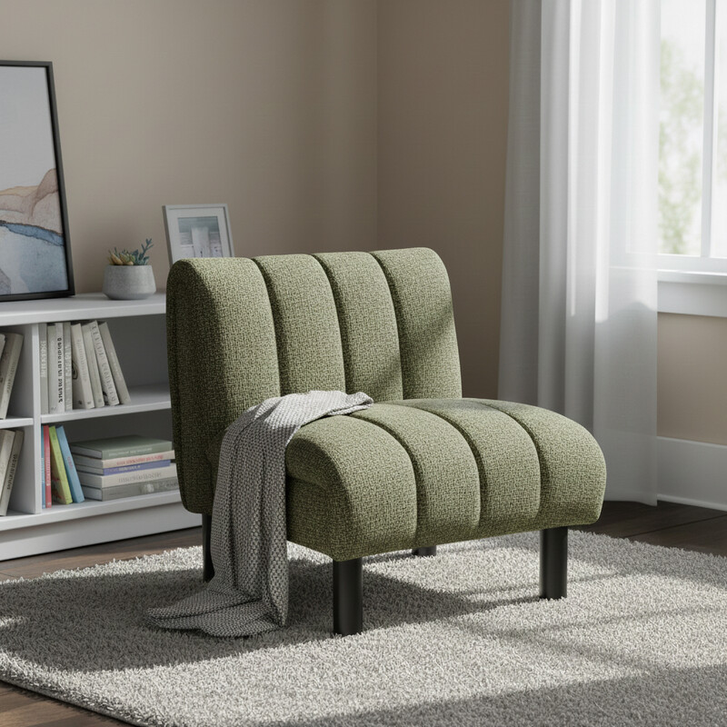Accent Chair Lily Panelling Green