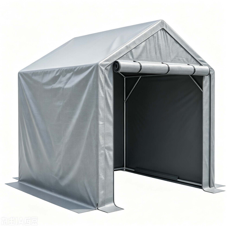 6×6 ft (190×170 cm) Winterbestendige buiten opslagtent voor de tuin met UV-beschermend PE-dak, Fiets- & motorhok met opbergorganizer voor gereedschap & kleinigheidjes, Afmetingen 190×170×200 cm, Donkergrijs