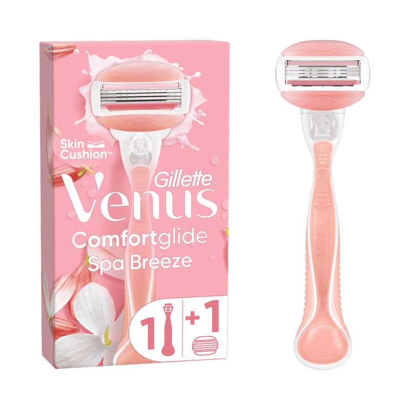 Venus White/Cream Comfortglide Spa Breeze Razor- 1 Blade