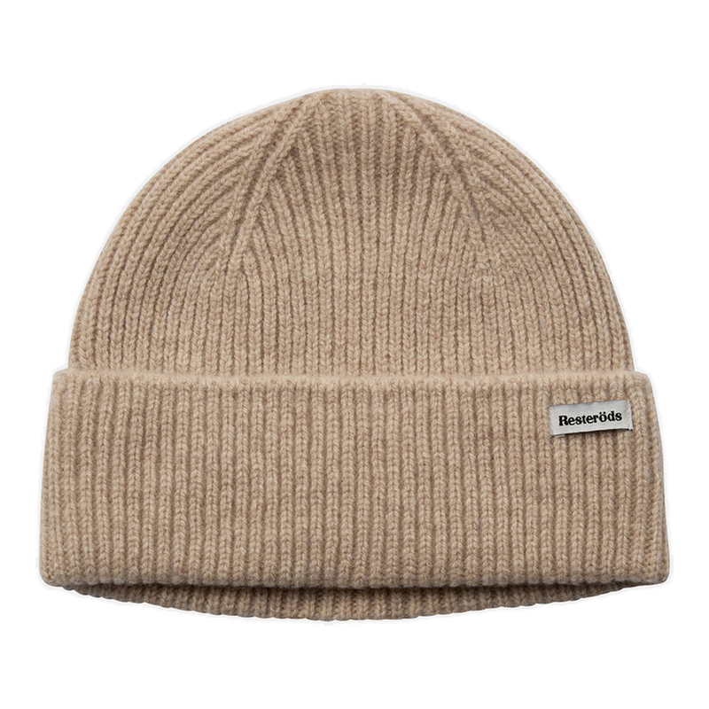 Resteröds Wollstrick-Beanie - Naturweiß #1, Einheitsgröße