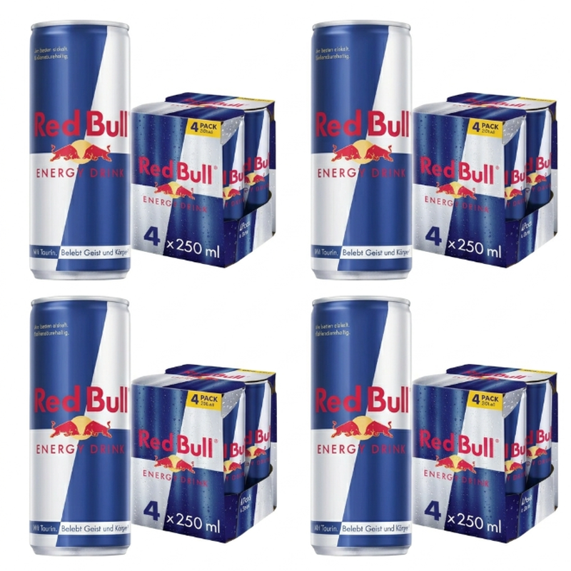 Vorteilspack 4 x Red Bull Energy Drink 4 x 0,25 L