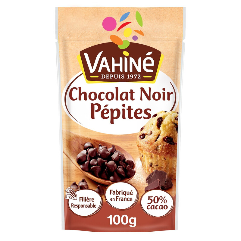 Pépites Vahiné Chocolat Noir – Sachet De 100g