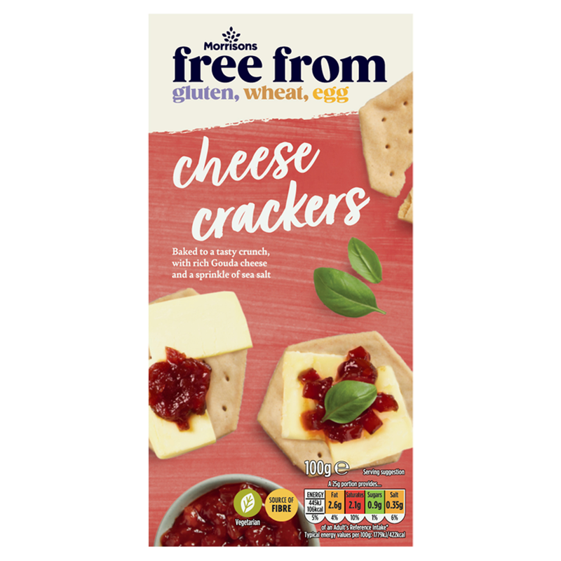 Free From Cheese Crackers With Sea Salt 100g