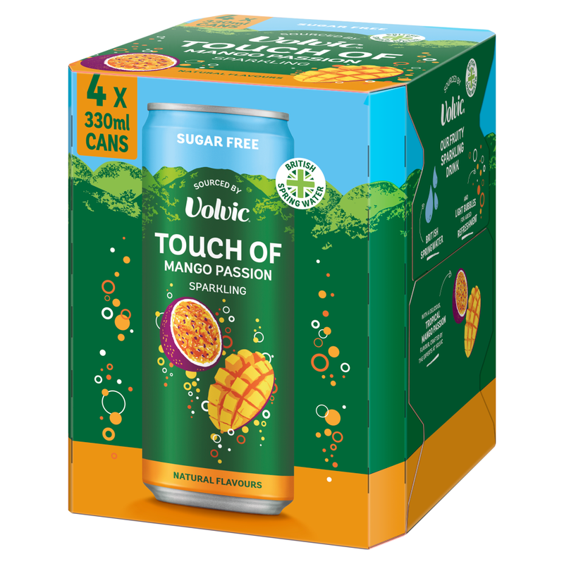Touch Of Mango Passion Sparkling Flavoured Water 4X330ml