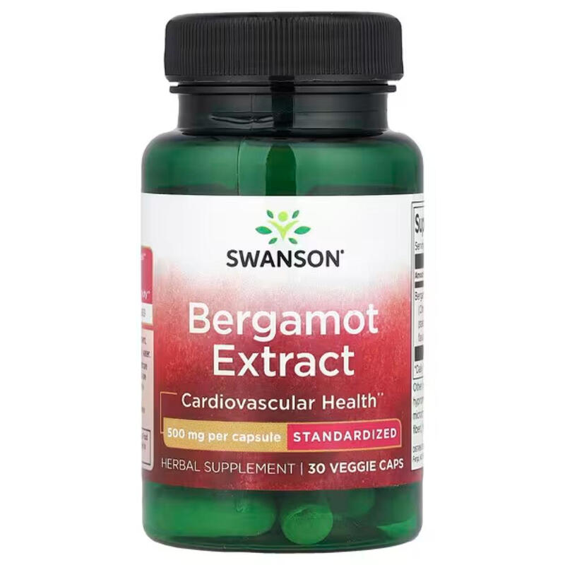 Swanson Orange Bergamot Cholesterol 500Mg Capsules - 30 Vegan Capsules