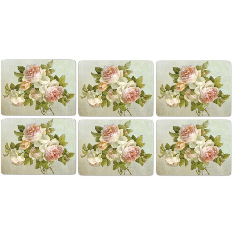 Antique Rose Set of 6 Placemats