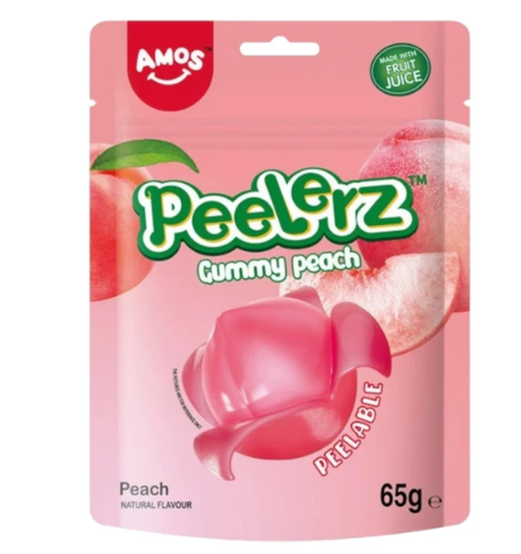 Peelerz Gummy Peach Peg Bag 65g