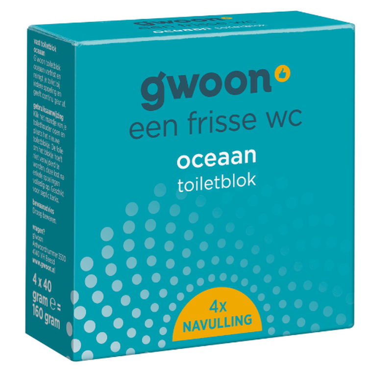 G'woon Ocean toiletblok navulverpakking 4 stuks