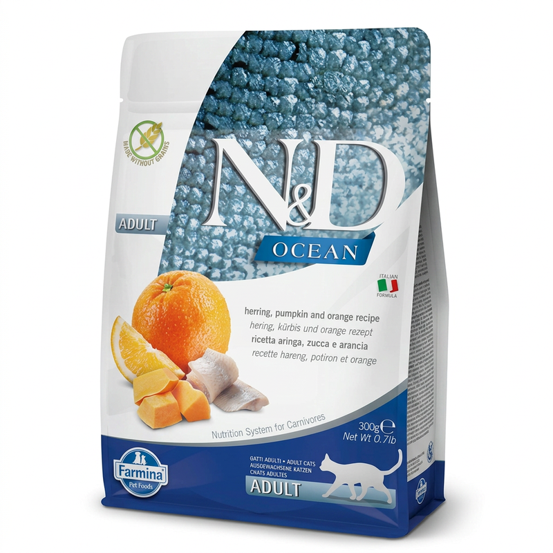Farmina N&D Ocean Kattenvoer Haring met Pompoen 300 gr