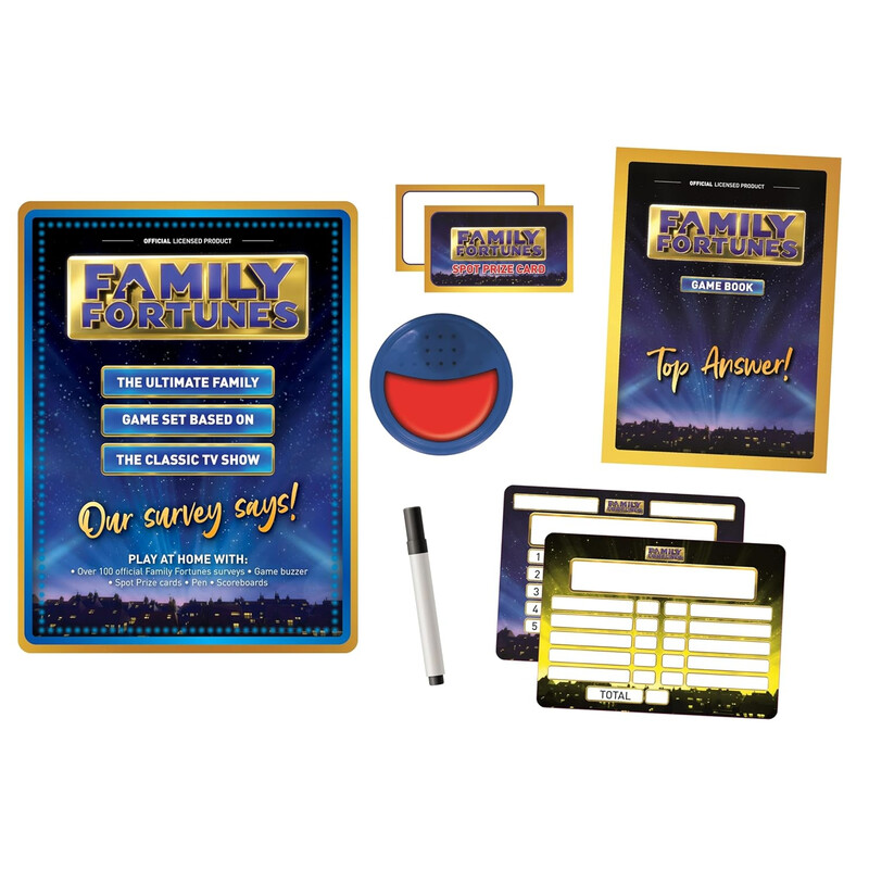 Family Fortunes The Ultimate TV-Based Family Game Tin for Adults & Kids - A Hilarious Board Game for Family Game Night Fun