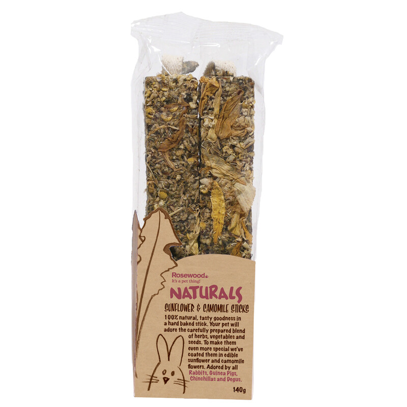 Naturals Sunflower & Chamomile Sticks Small Animal Treat, 140g