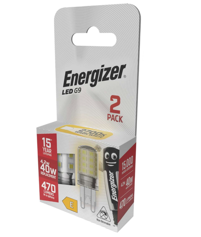 Light Bulbs LED Capsule G9 Warm White 40W Non-Dimmable 2 Pack