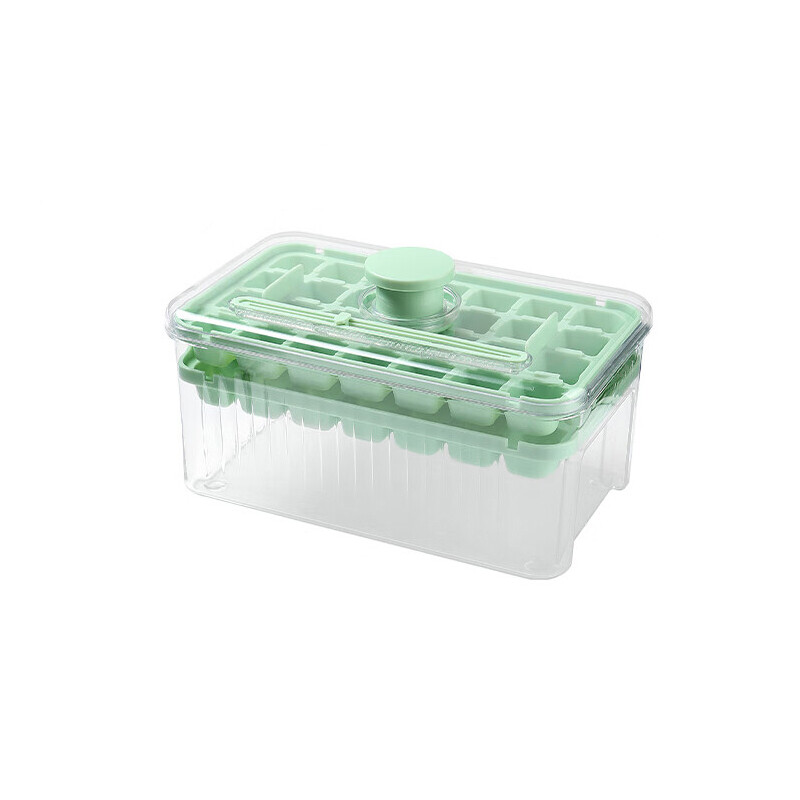 Green Double-Layer Press-Type Ice Mold