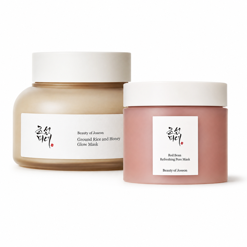 Beauty Of Joseon Wasbaar Masker Duo – Rode Bonen Poriënverzorging & Rijst Honing Glow Masker