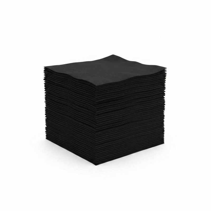 Black Lunch Napkins, Pack of 50