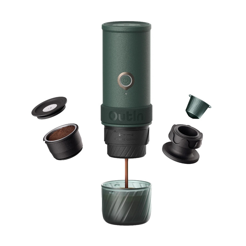 OutIn Mino - Canyon Green - Draagbare elektrische espressomachine