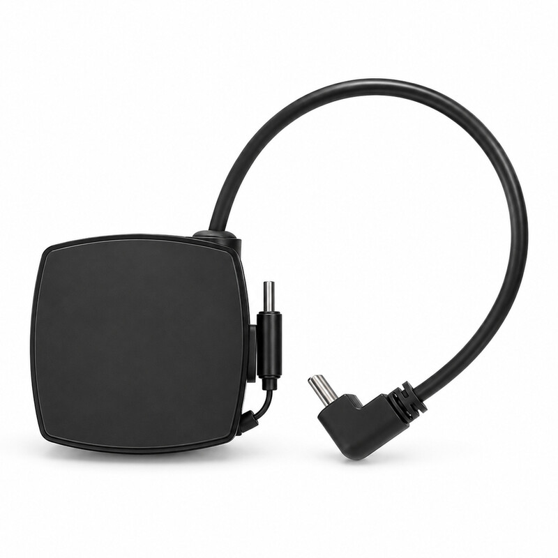 Oxerbog universele autolader, snelladen, inclusief 1 intrekbare kabel, compatibel met Android- en Apple-apparaten, 70 centimeter lange PD-naar-Type-C-autolaadkabel, wordt geleverd met een zelfklevende autohouder voor je telefoon (zwart)