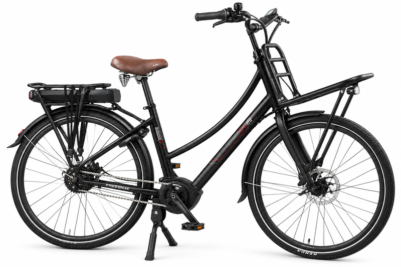 Freebike Elektro-Citybike Bronx Mid 1.1 Tiefeinsteiger Lady M mit Motinova 250W Mittelmotor, 504Wh Akku, Shimano Nexus 7-Gang