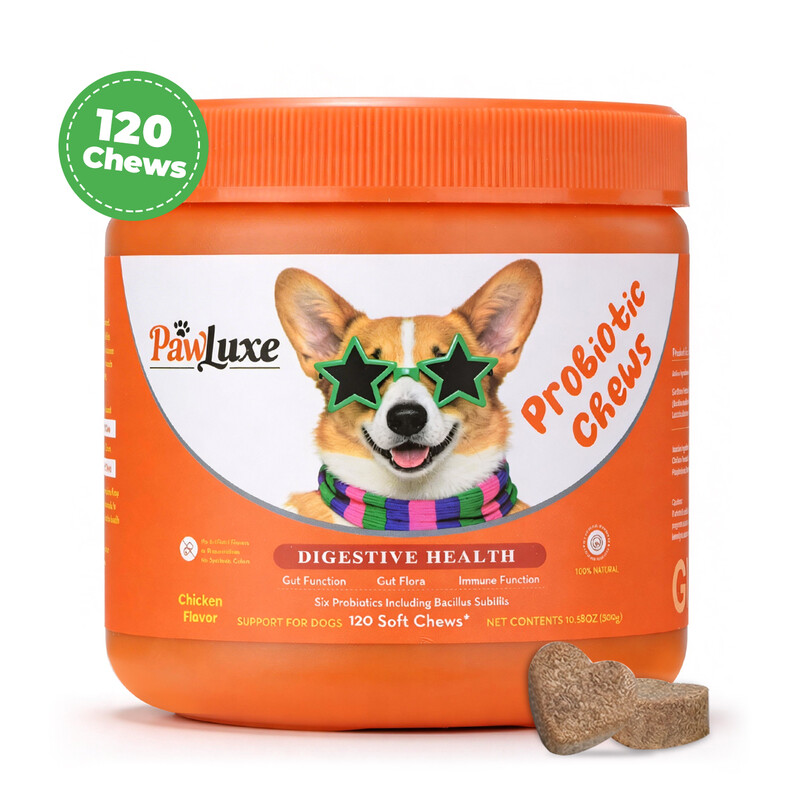 Probiotics for Dogs Chicken Flavor Six Probiotic Blend, 2.5g*120 Count