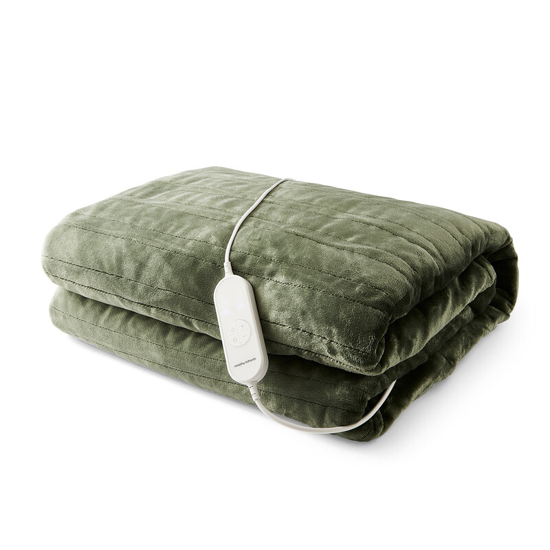 EverCosy Large Fleece Electric Heated Throw – Green, 610004